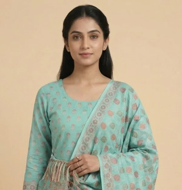Sea_Green_Unstitched_Suit_Fabric_|_Cotton_Silk_Dress_Material_with_Thread_Weaving