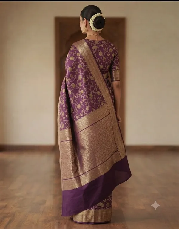Purple_Banarasi_Zari_Jaal_Work_Silk_Saree_with_Heavy_Aachal