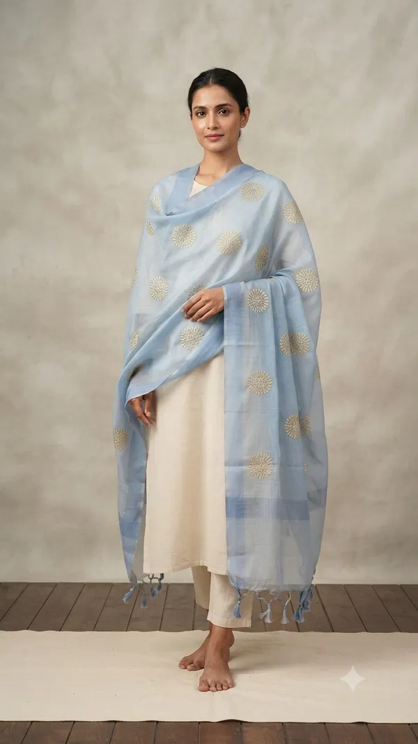 Grey_Banarasi_Organza_Hand-Woven_Zari_Work_Dupatta_for_Women_|_Lightweight_Traditional_Ethnic_Dupatta