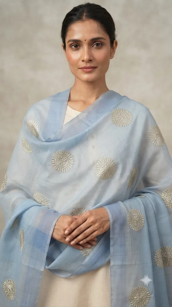 Grey_Banarasi_Organza_Hand-Woven_Zari_Work_Dupatta_for_Women_|_Lightweight_Traditional_Ethnic_Dupatta