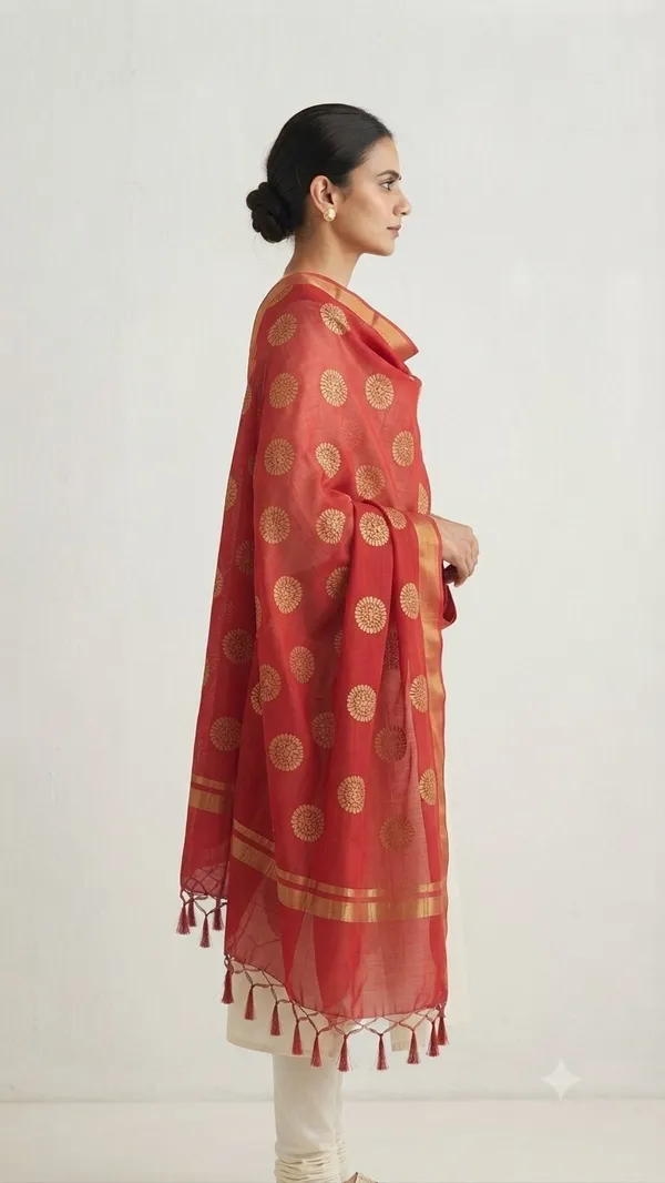 Maroon_Banarasi_Organza_Hand-Woven_Zari_Work_Dupatta_for_Women_|_Lightweight_Traditional_Ethnic_Dupatta