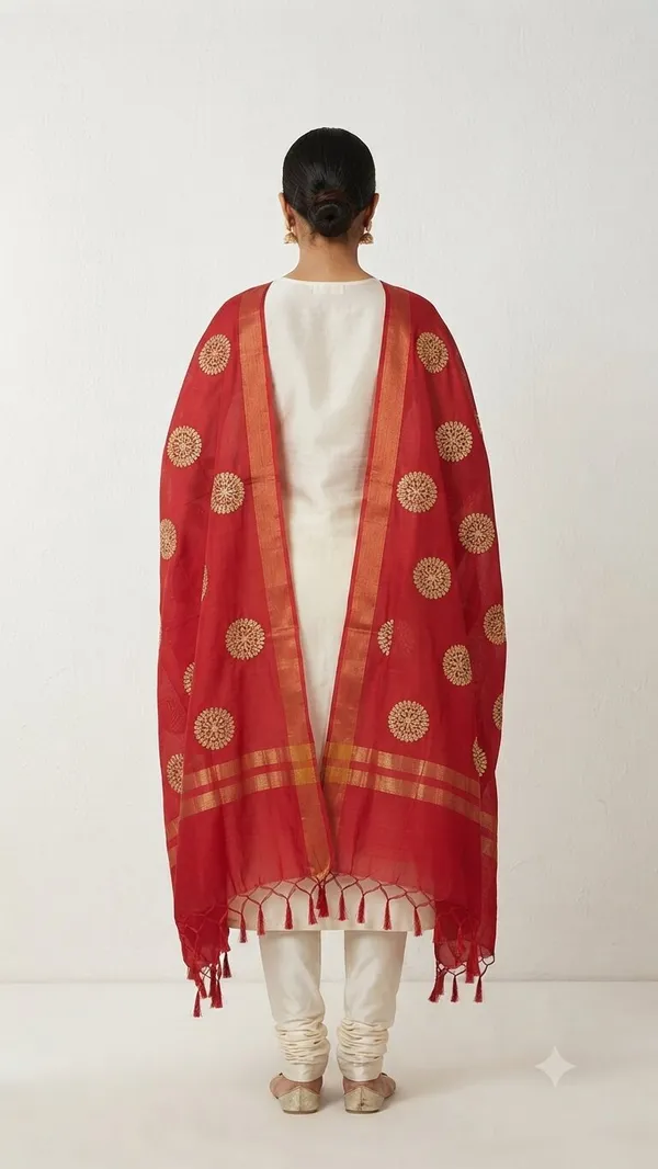 Maroon_Banarasi_Organza_Hand-Woven_Zari_Work_Dupatta_for_Women_|_Lightweight_Traditional_Ethnic_Dupatta