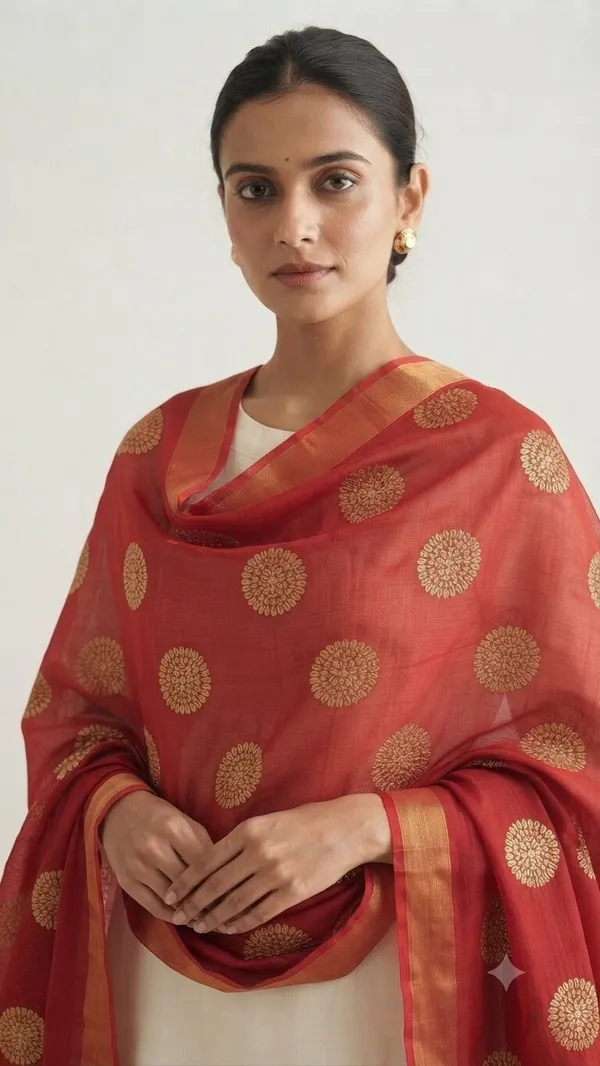 Maroon_Banarasi_Organza_Hand-Woven_Zari_Work_Dupatta_for_Women_|_Lightweight_Traditional_Ethnic_Dupatta