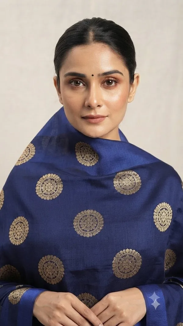 Navy_Blue_Banarasi_Organza_Hand-Woven_Zari_Work_Dupatta_for_Women_|_Lightweight_Traditional_Ethnic_Dupatta