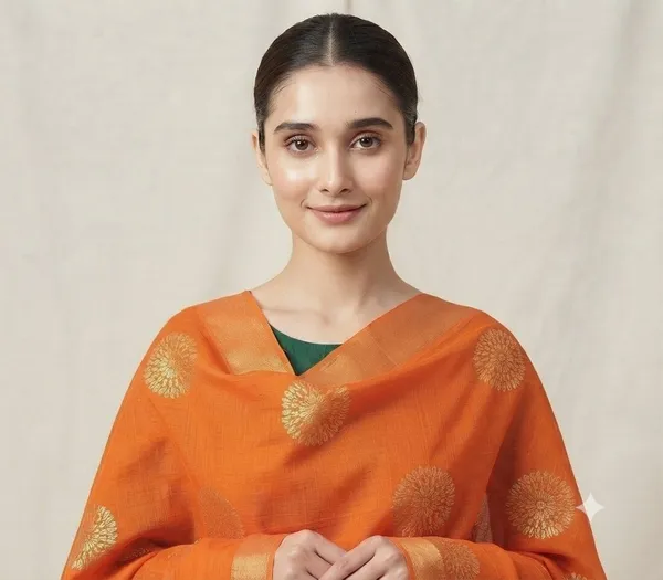 Orange_Banarasi_Organza_Hand-Woven_Zari_Work_Dupatta_for_Women_|_Lightweight_Traditional_Ethnic_Dupatta