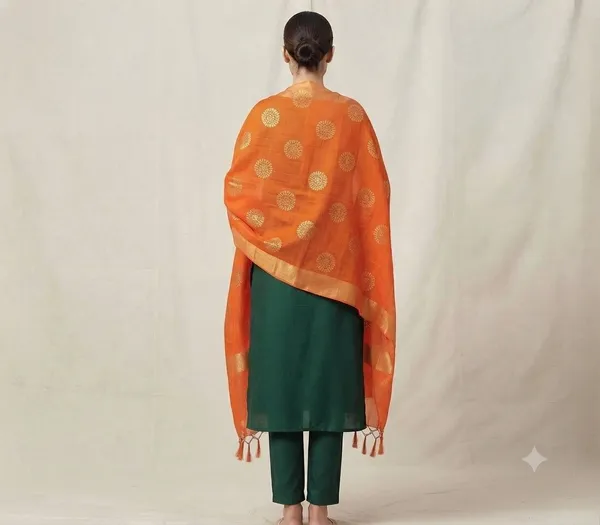 Orange_Banarasi_Organza_Hand-Woven_Zari_Work_Dupatta_for_Women_|_Lightweight_Traditional_Ethnic_Dupatta