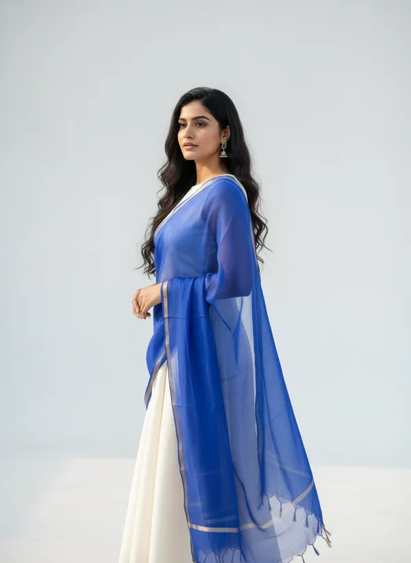 Royal_Blue_Banarasi_Plain_Dupatta_with_Zari_Border_for_Women_|_Lightweight_Traditional_Ethnic_Dupatta
