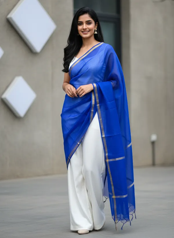 Royal_Blue_Banarasi_Plain_Dupatta_with_Zari_Border_for_Women_|_Lightweight_Traditional_Ethnic_Dupatta