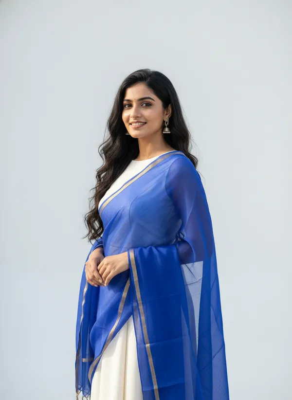 Royal_Blue_Banarasi_Plain_Dupatta_with_Zari_Border_for_Women_|_Lightweight_Traditional_Ethnic_Dupatta