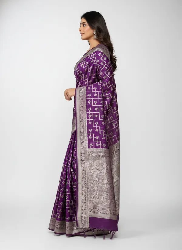 Purple_Banarasi_Silk_Zari_Weaved_Saree