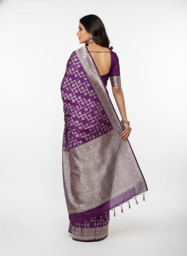 Purple_Banarasi_Silk_Zari_Weaved_Saree