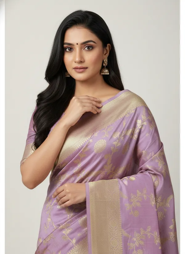 Lavender_Banarasi_Silk_Jaal_Work_Zari_Weaved_Saree