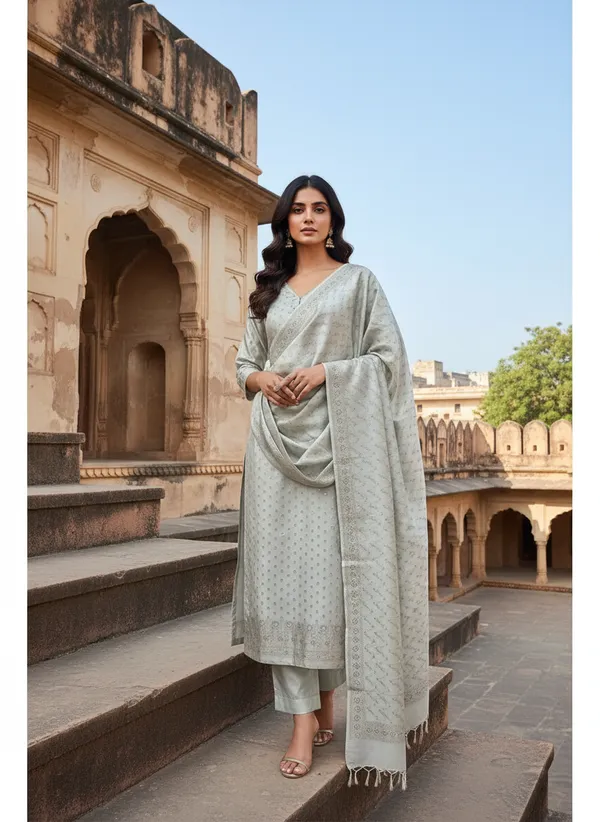 Grey_Banarasi_Mashru_Silk_Suit_Unstitched_Set_with_Dupatta_|_Womens_Festive_Ethnic_Wear
