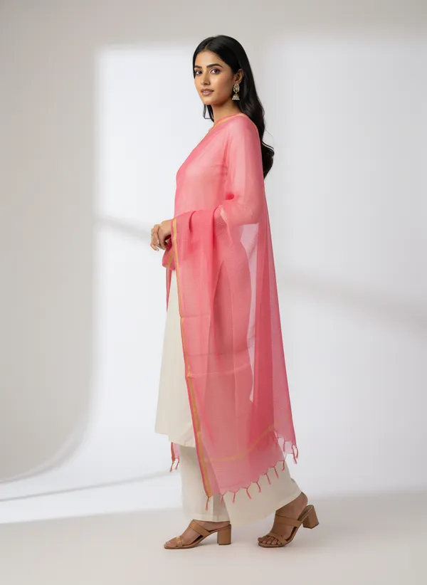 Light_Pink_Banarasi_Moonga_Check_Dupatta_For_Women