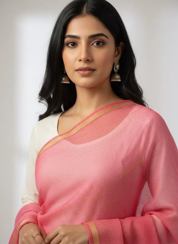 Light_Pink_Banarasi_Moonga_Check_Dupatta_For_Women