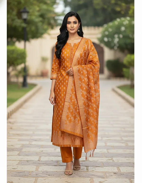 Musturd_Banarasi_Unstitched_Suit_Fabric_|_Cotton_Silk_Dress_Material_with_Zari_Weaving