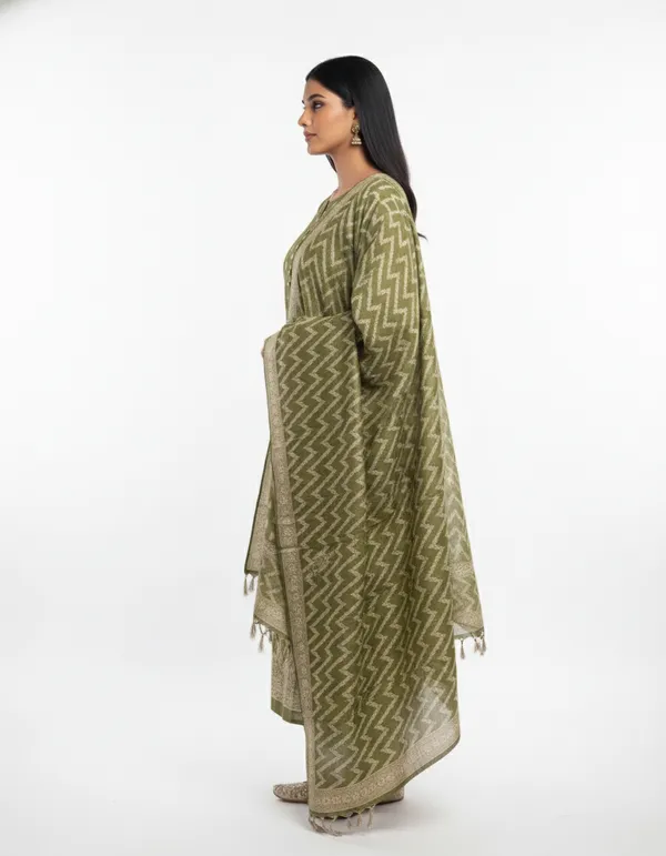 Mendhi_Banarasi_Unstitched_Suit_Fabric_|_Cotton_Silk_Dress_Material_with_Zari_Weaving