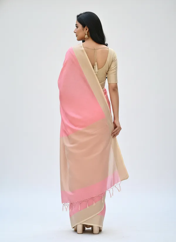 Light_Pink_Womens_Banarasi_Cotton_Silk_Self_Work_Saree_|_Contrast_Aanchal