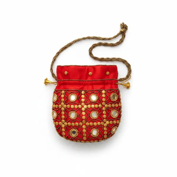 Red_Handcrafted_Banarasi_Brocade_Potli_Bag_with_Drawstring_Closure