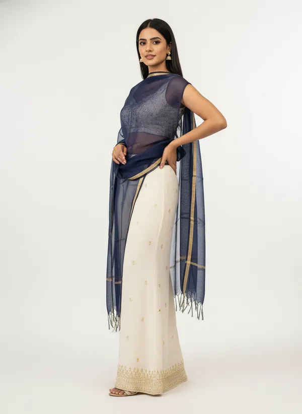 Navy_Blue_Banarasi_Plain_Dupatta_with_Zari_Border_for_Women_|_Lightweight_Traditional_Ethnic_Dupatta