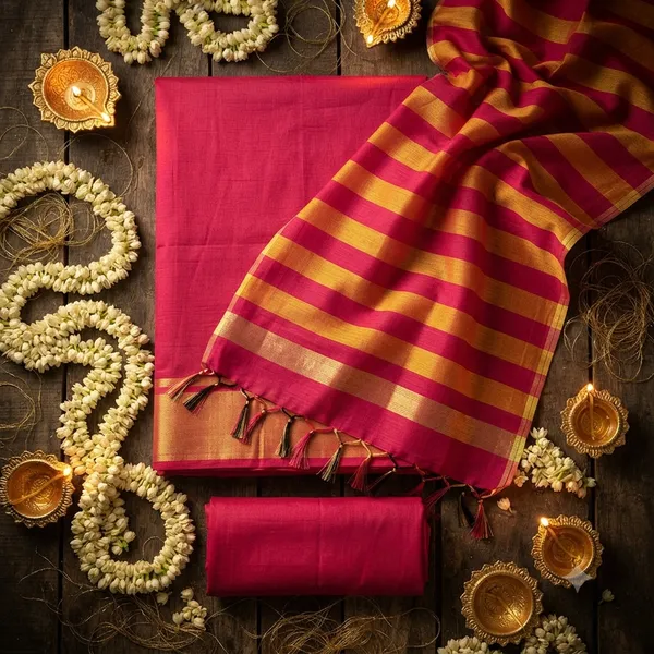Maroon_Banarasi_Cotton_Silk_Plain_Zari_Border_Unstitched_Suit_Set_with_Dupatta_|_Womens_Festive_Ethnic_Wear