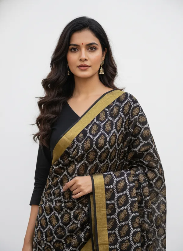Black_Banarasi_Cotton_Printed_Dupatta