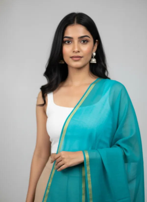 Sea_Green_Banarasi_Plain_Dupatta_with_Zari_Border_for_Women_|_Lightweight_Traditional_Ethnic_Dupatta