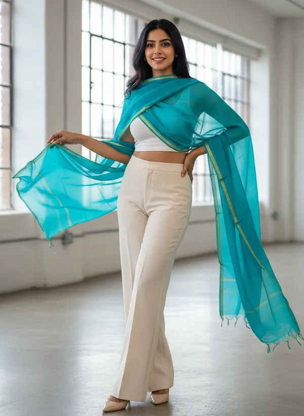 Sea_Green_Banarasi_Plain_Dupatta_with_Zari_Border_for_Women_|_Lightweight_Traditional_Ethnic_Dupatta