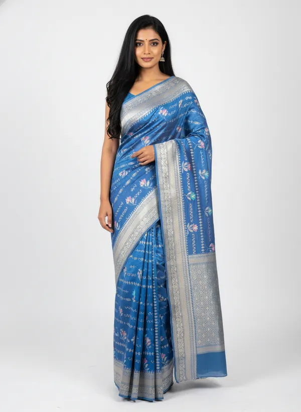 Blue_Banarasi_Silk_Meena_Work_Zari_Weaved_Saree