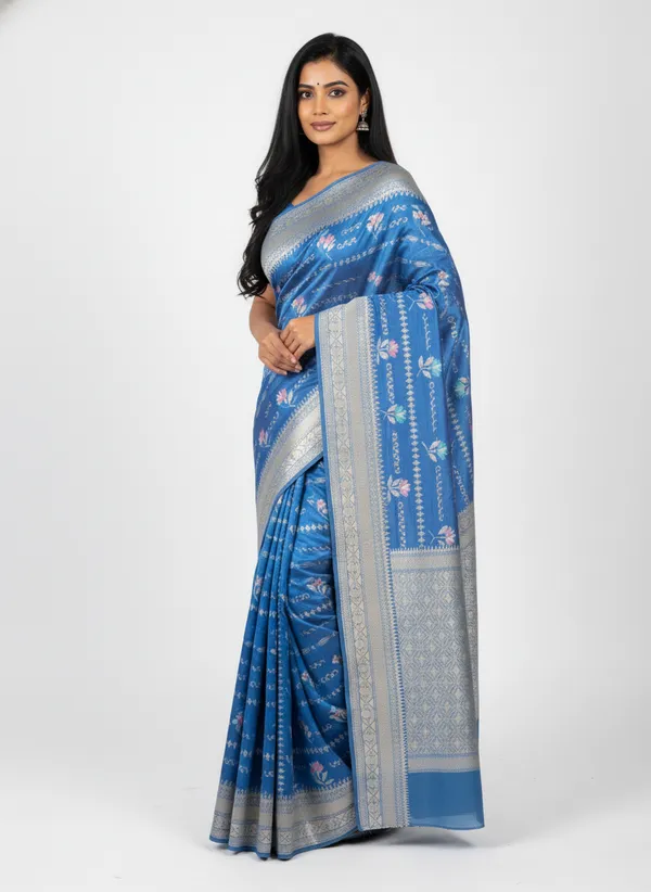 Blue_Banarasi_Silk_Meena_Work_Zari_Weaved_Saree