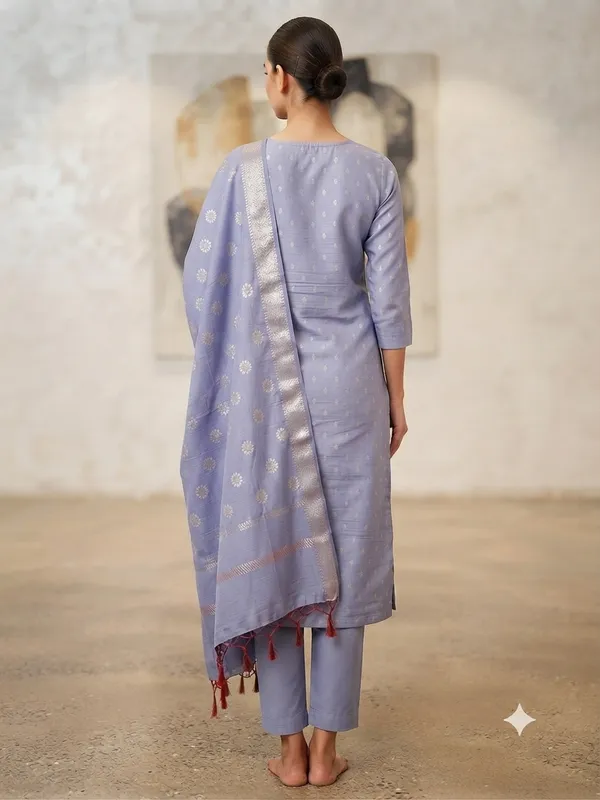 Light_Blue_Banarasi_Unstitched_Suit_Fabric_|_Cotton_Silk_Dress_Material_with_Zari_Weaving
