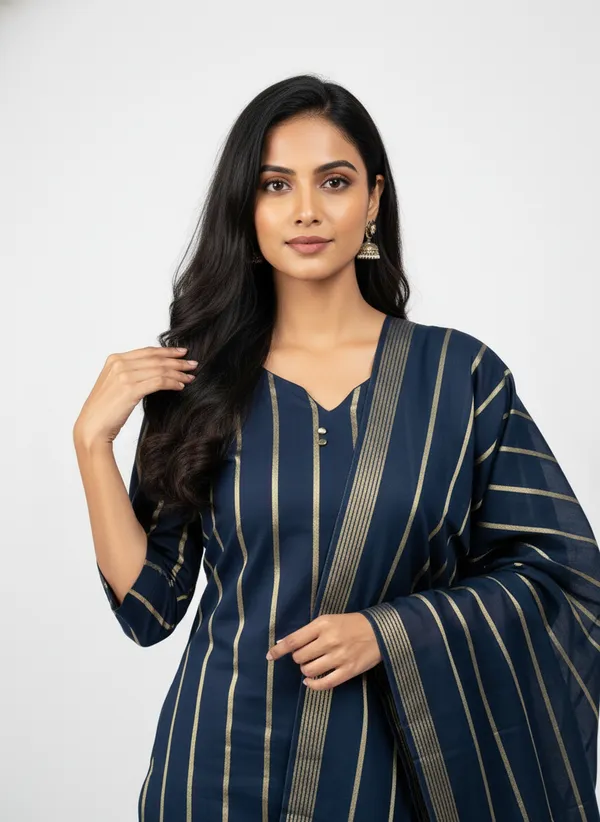 Navy_Banarasi_Cotton_Silk_Unstitched_Suit_Set_with_Dupatta_For_Women