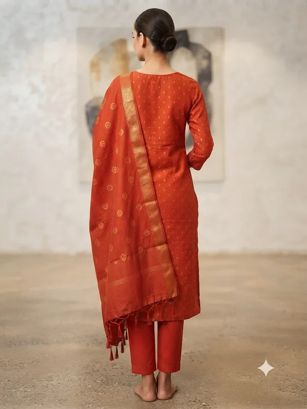 Red_Banarasi_Unstitched_Suit_Fabric_|_Cotton_Silk_Dress_Material_with_Zari_Weaving
