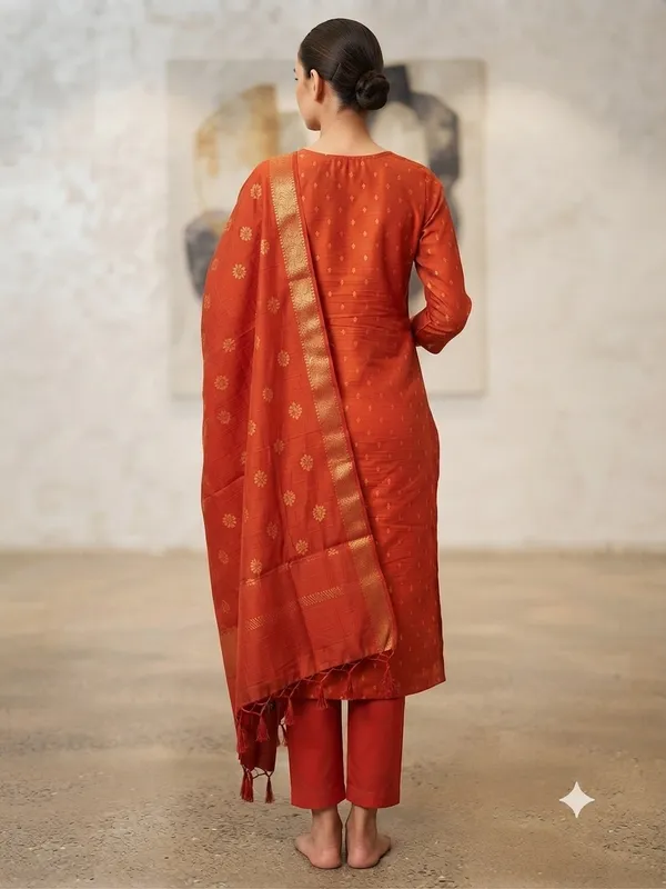 Red_Banarasi_Unstitched_Suit_Fabric_|_Cotton_Silk_Dress_Material_with_Zari_Weaving