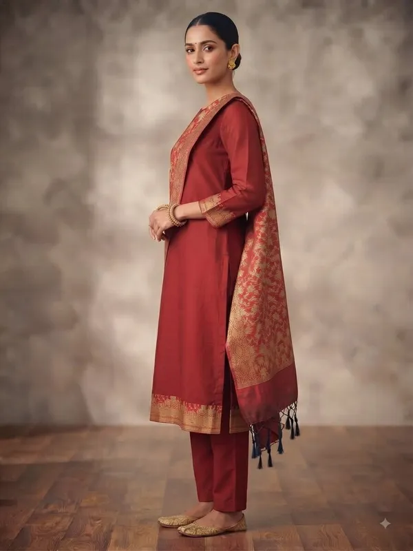 Maroon_Banarasi_Unstitched_Suit_Fabric_|_Cotton_Silk_Dress_Material_with_Zari_Weaving