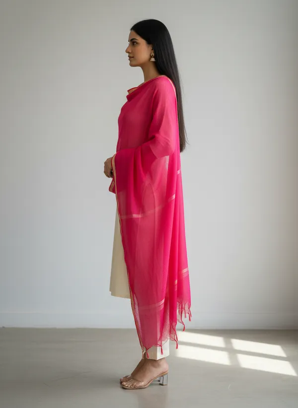 Rani_Banarasi_Moonga_Check_Dupatta_For_Women