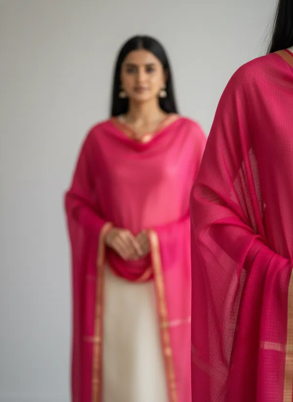 Rani_Banarasi_Moonga_Check_Dupatta_For_Women