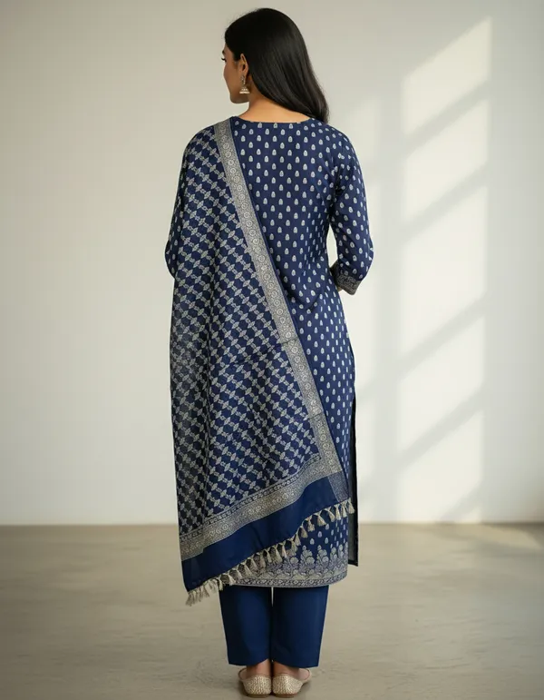 Navy_Blue_Banarasi_Unstitched_Suit_Fabric_|_Cotton_Silk_Dress_Material_with_Zari_Weaving