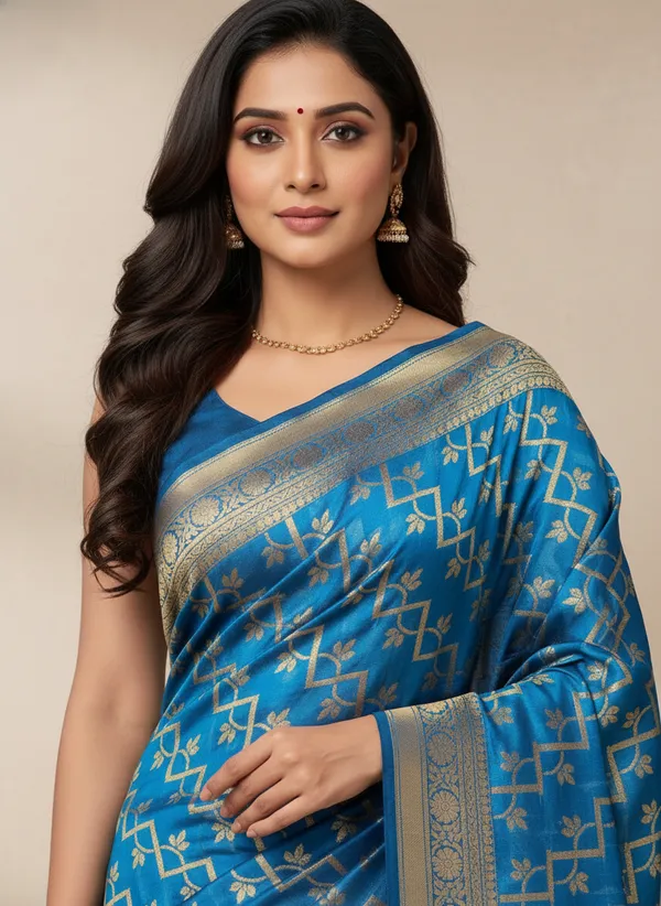 Blue_Banarasi_Silk_Zari_Weaved_Saree