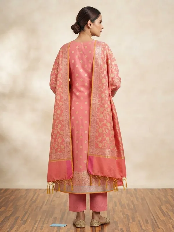 Light_Pink_Banarasi_Cotton_Silk_Unstitched_Suit_Fabric_With_Dupatta_For_Women