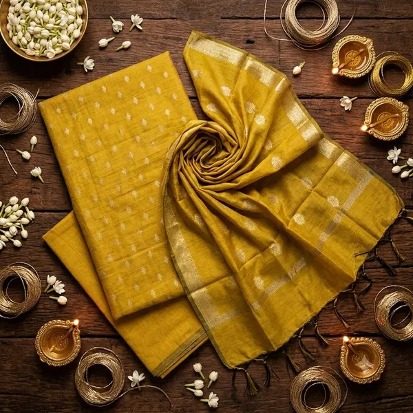 Mustard_Banarasi_Unstitched_Suit_Fabric_|_Cotton_Silk_Dress_Material_with_Zari_Weaving