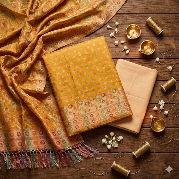 Mustard_Unstitched_Suit_Fabric_|_Cotton_Silk_Dress_Material_with_Thread_Weaving