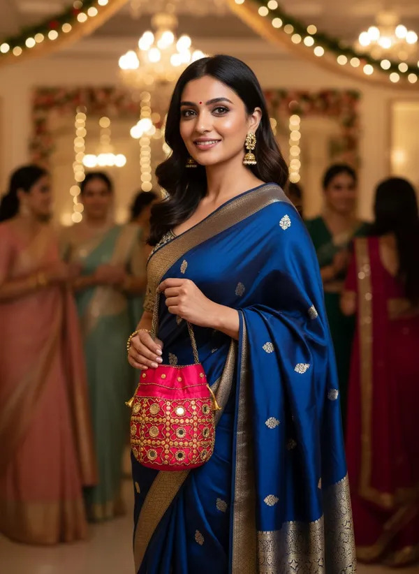 Pink_colour_Handcrafted_Banarasi_Brocade_Potli_Bag_with_Drawstring_Closure