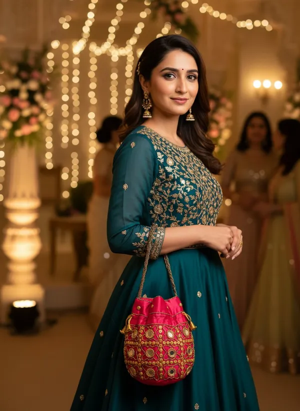 Pink_colour_Handcrafted_Banarasi_Brocade_Potli_Bag_with_Drawstring_Closure