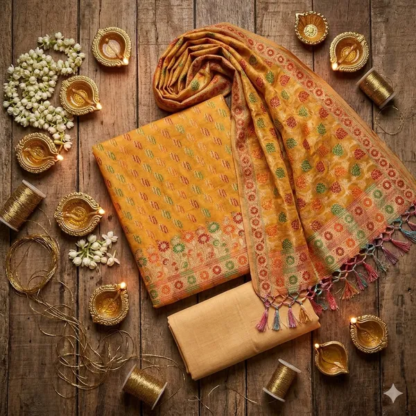 Mustard_Unstitched_Suit_Fabric_|_Cotton_Silk_Dress_Material_with_Thread_Weaving