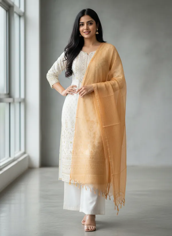 Beige_Banarasi_Moonga_Check_Dupatta_For_Women