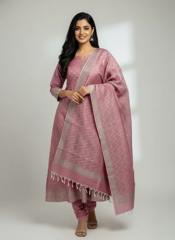 Magenta_Banarasi_Mashru_Silk_Unstitched_Suit_Set_with_Dupatta_|_Womens_Festive_Ethnic_Wear