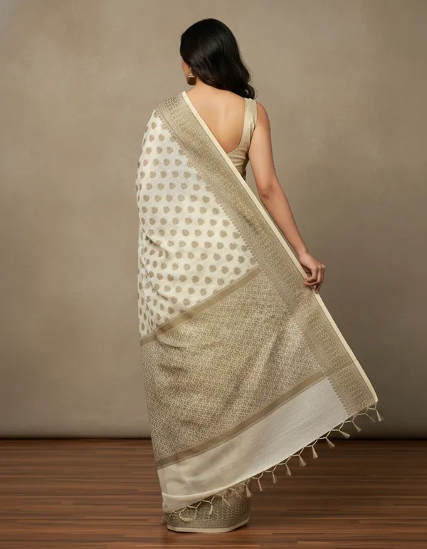 Cream_Banarasi_Kota_Silk_Zari_Weaved_Saree