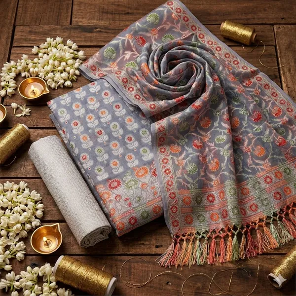 Grey_Unstitched_Suit_Fabric_|_Cotton_Silk_Dress_Material_with_Thread_Weaving