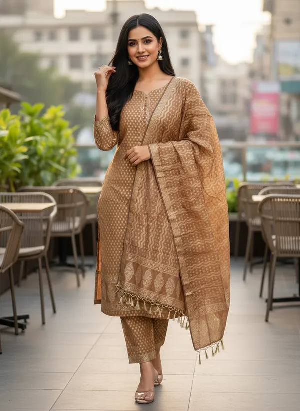 Chocolate_Brown_Womens_Banarasi_Cotton_Silk_Unstitched_Suit_Fabric_for_Women_|_Party_&_Festive_Zari_Work_Dress_Material